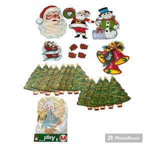 Lot of 31 Vintage Christmas Die Cut paper Wall Hanging Decor Beistle + Honeycomb - Picture 1 of 16