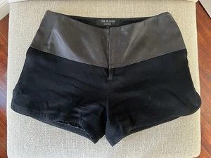 RAG & BONE Kelly Black Lamb Leather Silk Dress Shorts Tailored Fit City Mini 4 - Picture 1 of 4