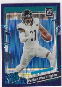 2023 Panini Donruss Optic NFL Football No 254 Parker Washington Rookie Purple - Picture 1 of 2