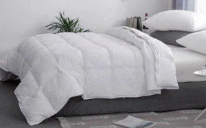 White 100% Cotton Comforter All Season Twin/Queen/King Size Inset Duvets Quilt - Picture 1 of 4
