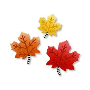 Roeda Brighten Life Set 3 Large Metal Art Maple Leaf Magnets Fall Halloween - Picture 1 of 1