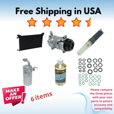 Compressor, Condenser & Valve A/C Fit Chevrolet Silverado 1500 2001-2002 Foto 1 de 3