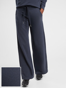 ATHLETA Balance Printed Pant M MEDIUM Navy Stripe | Soft Wide-Leg Yoga Pants NWT