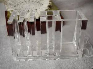 Space Age Lucite Pen Organizer by Rede Guzzini Vintage Italian Modern Desk Use - Picture 1 of 3