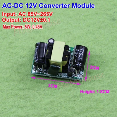 AC-DC Buck Converter Switching Power Supply Board AC110V 220V 230V to 12V 450mA - Image 1 of 4