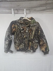 Mossy Oak Break Up Camo Jacket Youth Size M Country Hunting Insulated Hooded - Picture 1 of 13