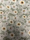 5 Meter Grau & Weiß Blumenmuster 100% Viskose Kleid Stoff Made IN Italy