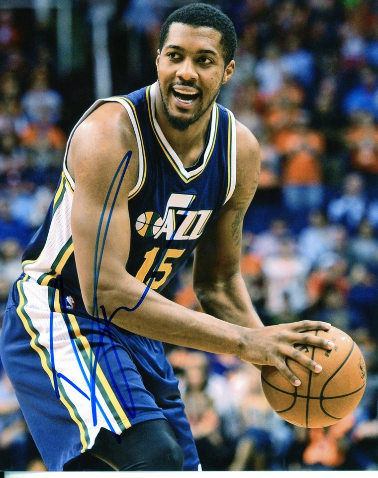 Derrick Favors Autografiado 8x10 Utah Jazz Envío Gratis #S2477 Foto 1 de 1