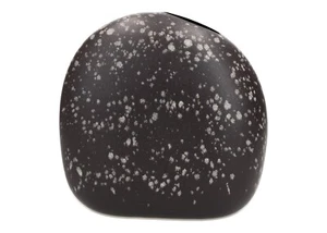 Hoganas Keramik VINTAGE SCANDINAVIAN POTTERY FAUX MARBLE VASE Black & White - Picture 1 of 7