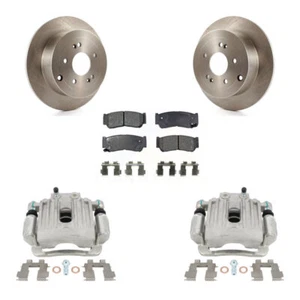 Rear Brake Caliper Rotors & Semi-Metallic Pad Kit For 2007-2009 Hyundai Santa Fe - Picture 1 of 10