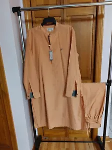pakistani men kurta pajama cotton chambray chest size 46 - Picture 1 of 8