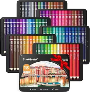 180 Colored Pencils, Soft Core Coloring Pencils Set with 4 Sharpeners, Profes... - Picture 1 of 7