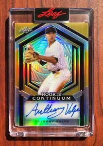 ANTHONY VOLPE 2023 Leaf Rookie Continuum Gold Holo Auto Encased RC SP /266 - Picture 1 of 3