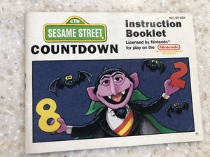 SESAME STREET COUNTDOWN ORIGINAL INSTRUCTION MANUAL GAME BOOK NINTENDO NES HQ - Picture 1 of 1