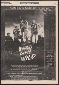 WORLD GONE WILD - Original 1987 Trade AD / poster _ Catherine Mary Stewart - Picture 1 of 1