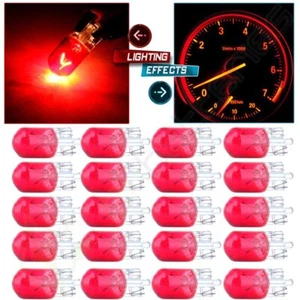 20pcs Instrument Cluster Dash Light Glove Box Lamp Halogen Bulbs T10 194 168 Red - Picture 1 of 5