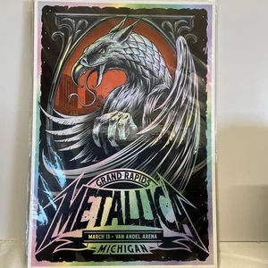 Metallica Replica Poster Van Andel Arena Grand Rapids Michigan March 13 Dragon - Picture 1 of 1