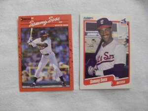 (2) DIFF SAMMY SOSA ROOKIE CARDS 1990 FLEER # 548 & 1990 DONRUSS # 489 WHITE SOX - Picture 1 of 2