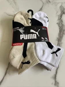 Neu Puma Herren 6er Pack Designer Sport Freizeit Viertelschnitt Socken gemischt - Bild 1 von 7