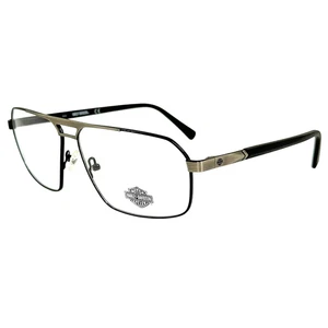 Harley Davidson HD0809 Men's Metal Eyeglass Frame 001 Shiny Black 61-13 - Picture 1 of 5