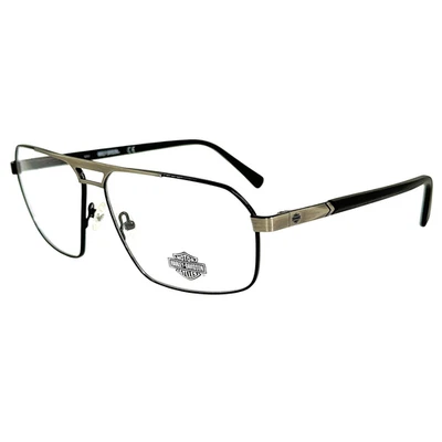 Harley Davidson HD0809 мужская металлическая оправа для очков 001 блестящая черная 61-13 - Изображение 1 из 4