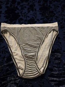 Vintage Jockey Hi Cut Striped Panties Size 7 RARE - Picture 1 of 7