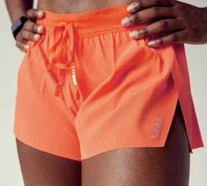 Pantalones Cortos de Correr LSKD Accelerate 3" Mujer L Ultra Naranja Ligeros Secado Rápido Nuevos - Imagen 1 de 10