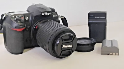 Nikon D200 DSLR Camera with 55-200mm VR Lens - Image 1 of 4