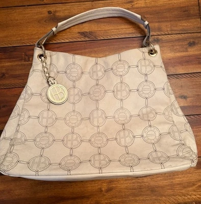 BOLSO DE HOMBRO HOBO GRANDE MONOGRAMA MARFIL HENRI BENDEL 1895 Foto 1 de 4