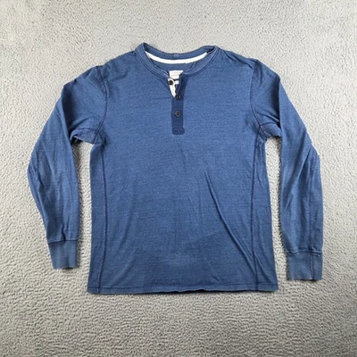 Rag Bone Shirt Mens Large Blue Henley Long Sleeve Lightweight Casual Comfort - Image 1 of 4