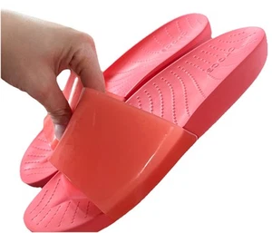 CROCS WOMEN'S SPLASH SLIDE COMFORT SANDAL NEON WATERMELON Size 7 - Picture 1 of 11