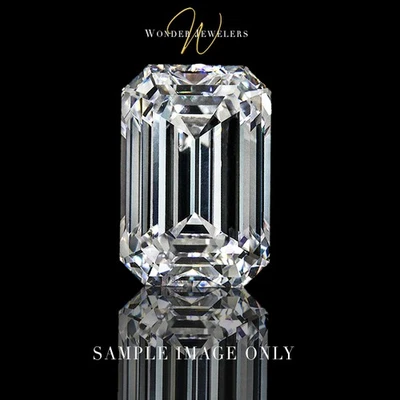 Diamante suelto corte esmeralda de 3,06 quilates certificado por GIA J/VVS2 + anillo gratis (1423396593) Foto 1 de 2