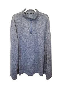 Tek Gear Dry Tek Herren Active Wear Top XXL Tall Langarm 1/4 Zip Heather Blue - Bild 1 von 6