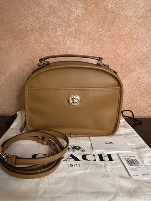 Coach Lunch Pail Top Handle Crossbody Leather Bag Light Saddle F11785 - Image 1 of 4