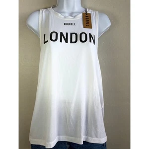 Neu mit Etikett Nobull London weißes ärmelloses Tanktop limitierte Auflage Damengröße L - Bild 1 von 7