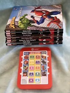 Like New Marvel Spiderman Set of 8 Story Reader Me Books & w Pad Children WORKS - Picture 1 of 9
