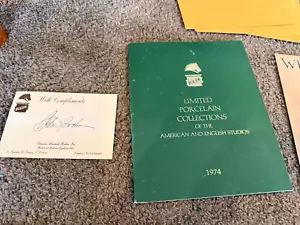 1974 Boehm Collection of Limited Porcelains American English Studios & Card Book - Picture 1 of 5