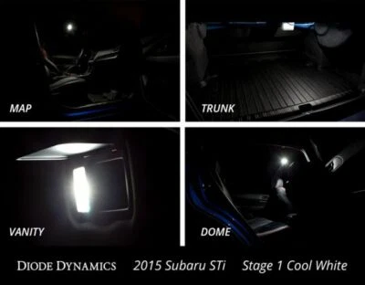 Kit de bombillas LED interiores blancas Diode Dynamics para Subaru WRX STi 2015-2020 Foto 1 de 3