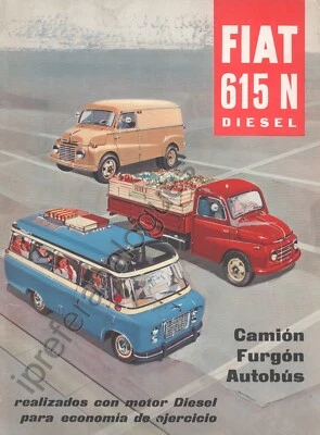 Folleto Fiat 615 Diesel Vintage Edición Española, Impreso en Italia - Imagen 1 de 4