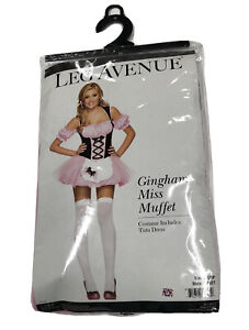 Leg Avenue Sexy Gingham Miss Muffet Costume Dress Up Halloween Costume Size XS