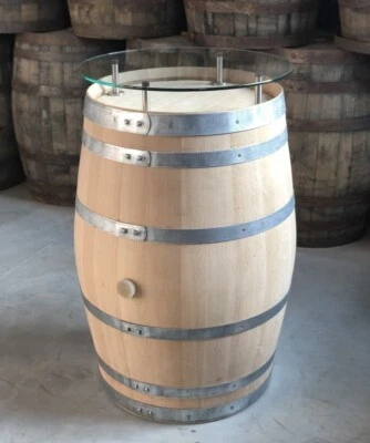 Weinfass Stehtisch Très Chic mit Glasplatte - Bild 1 von 3