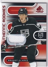 2022-23 UD SP GAME USED AUTHENTIC ROOKIES RED JERSEY #196 BRANDT CLARKE