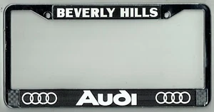 SUPER RARE Beverly Hills Audi California Vintage Dealer License Plate Frame - Picture 1 of 1