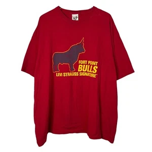 Levi’s Fort Point Bulls Graphic Tee T-Shirt Rot Herren 3XL - Bild 1 von 4