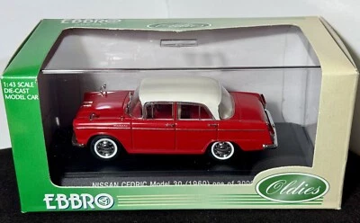NISSAN CEDRIC MODEL 30 1960 RED EBBRO OLDIES LIMITED EDITION #343 1:43 - Immagine 1 di 4