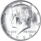 1964 (P) Kennedy Half Dollar 90% Silver Bu Us Coin See Pics Y334