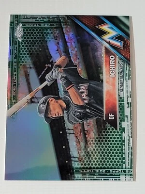 2016 Topps Chrome ICHIRO SUZUKI Green Refractor 1/99 #116 HOF MVP Mariners - Image 1 of 2