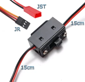 Powerschalter An/Aus JR Stecker auf JST Schalterkabel Empfänger Lipo RC 30cm - Bild 1 von 15