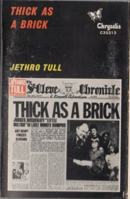 JETHRO TULL Thick As A Brick Classic Prog Ian Anderson CASSETTE TAPE VG - Image 1 of 2