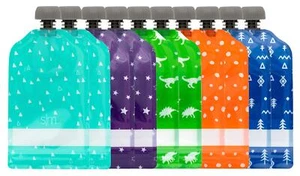 Reusable Baby Food Pouches for Toddlers | BPA Free Plastic Food Safe Freezer ... - Picture 1 of 7